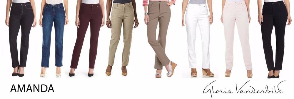 Gloria Vanderbilt Women's Amanda Heritage Fit Tapered Leg Jeans Blue size 14